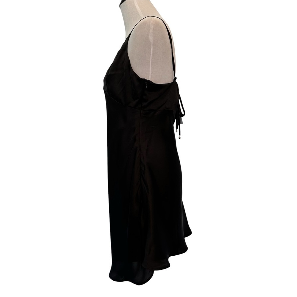 Forever 12 new with tags black satin mini dress - Picture 4 of 16